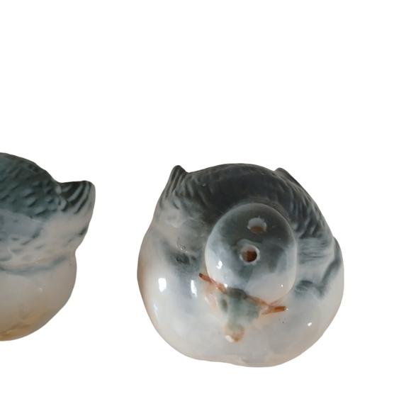 Vintage 2PC Salt & Pepper Shakers Blue Bird/Robin Bone China Set - Picture 5 of 11
